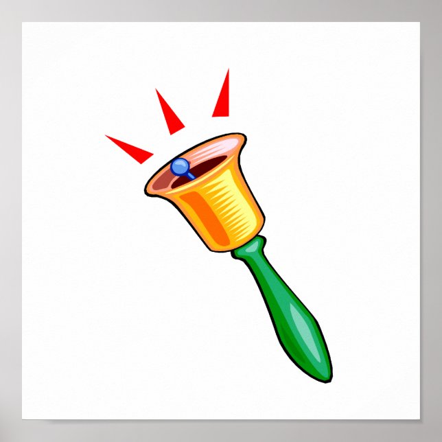 Affiches Image graphique de la sonnette, image de la puce à (Devant)