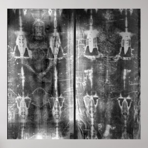 Affiches Image négative de photo du linceul de Turin