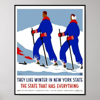 Affiches Image rétro vintage de voyage État de New York