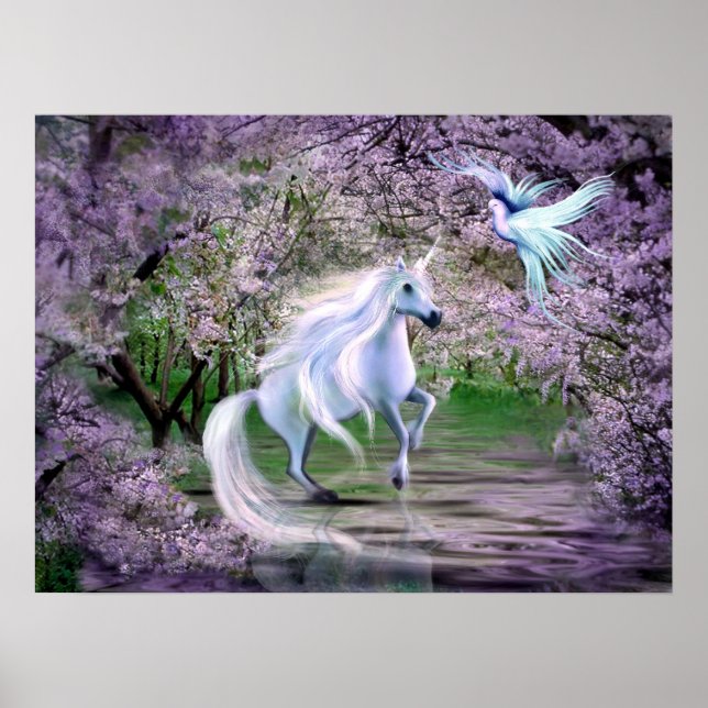 Affiches Imaginaire Unicorne de printemps (Devant)