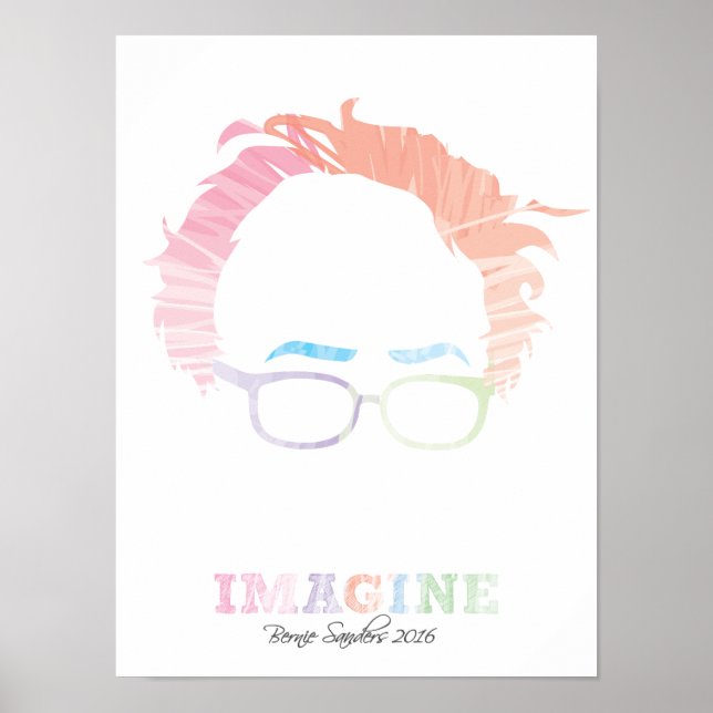 Affiches Imagine Bernie Sanders 2016 - aquarelles (Devant)
