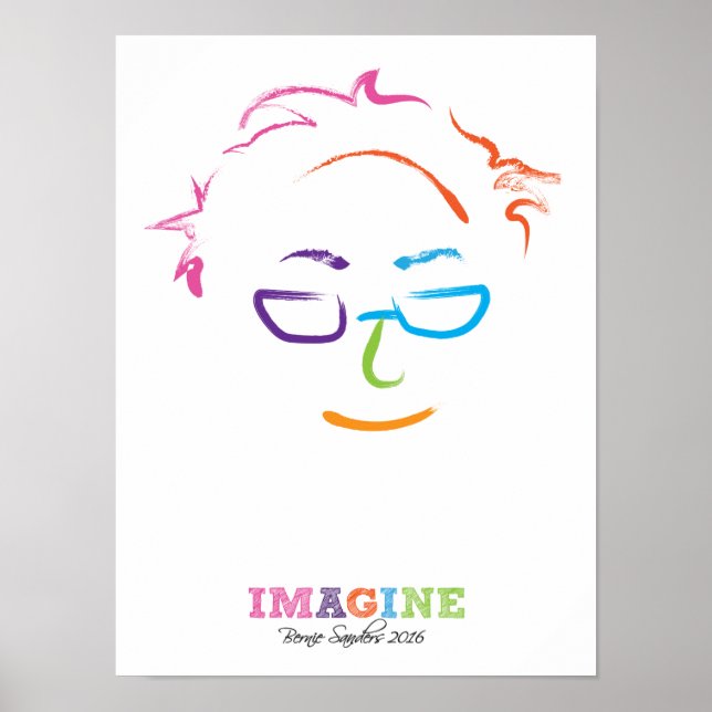 Affiches Imaginez Bernie Sanders 2016 (Devant)