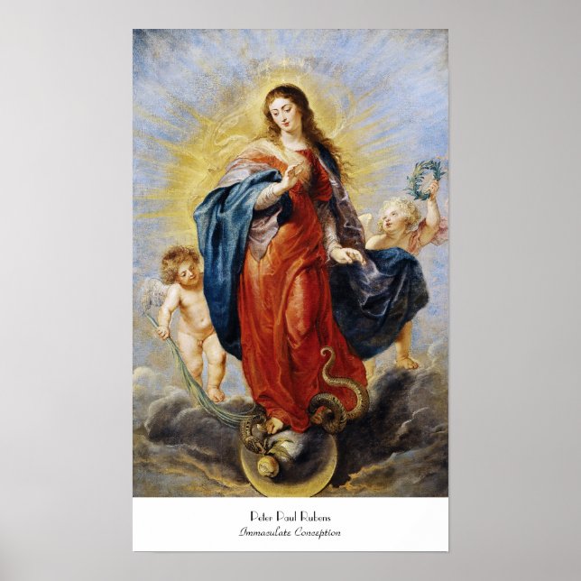 Affiches Immaculée Conception Peinture de Peter Paul Rubens (Devant)