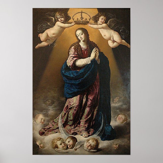 Affiches Immaculée Conception Vierge Marie Reine du Ciel (Devant)