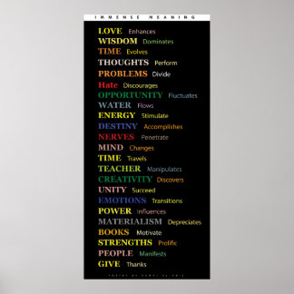 Affiches Immense signification