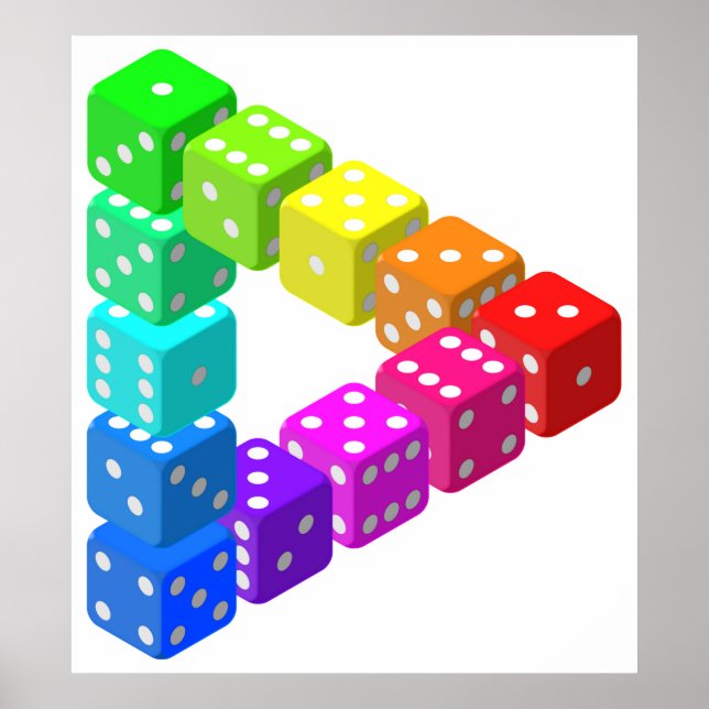 Affiches Impossible Dice Triangle (Devant)