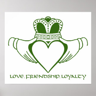 Affiches Imprimé/affiche irlandais Claddagh