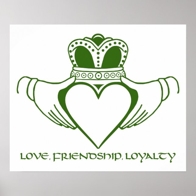 Affiches Imprimé/affiche irlandais Claddagh (Devant)