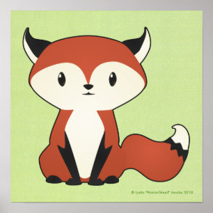 Affiches Imprimé Baby Fox