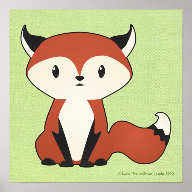 Affiches Imprimé Baby Fox (Devant)