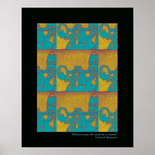 Affiches imprimé de trompette pour murs (Devant)