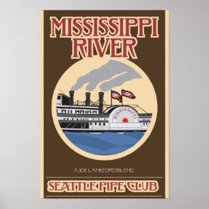 Affiches Imprimé Rivière Mississippi