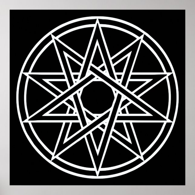 AFFICHES IMPRIMER 10 MURS GÉOMÉTRIQUES ÉTOILES POINTÉS. (Devant)