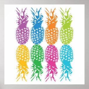 Affiches Imprimer ananas rétro