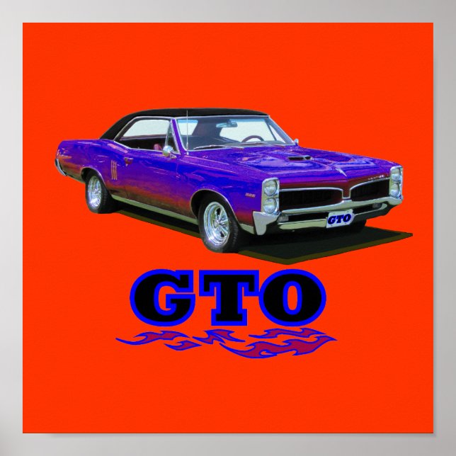 Affiches Imprimer avec la conception "Pontiac GTO" (Devant)