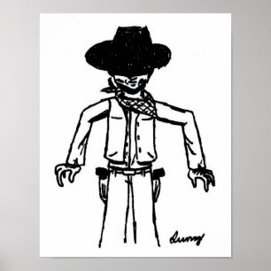 Affiches Imprimer croquis Cowboy