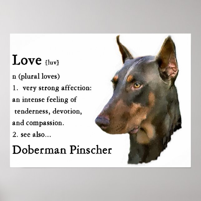 Affiches Imprimer Doberman Pinscher Art (Devant)