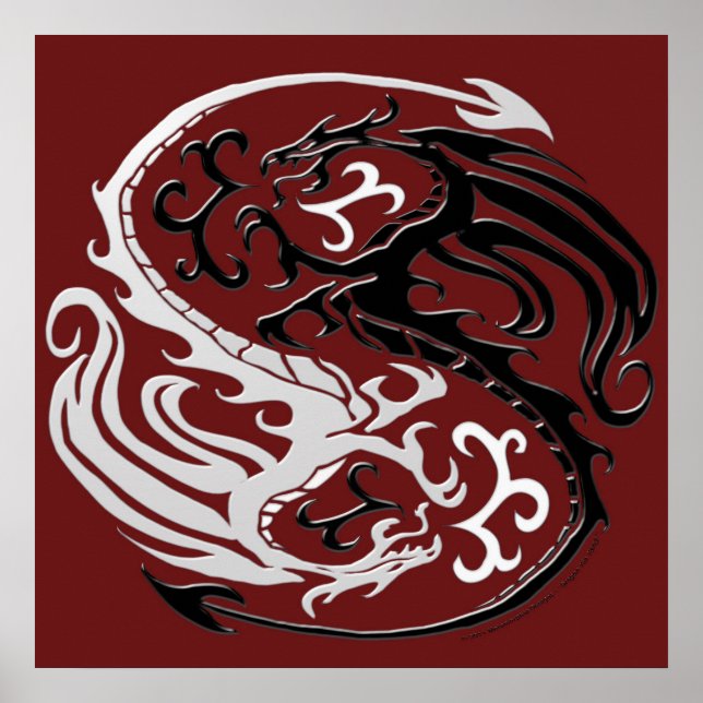 Affiches Imprimer Dragon Yin Yang (Devant)