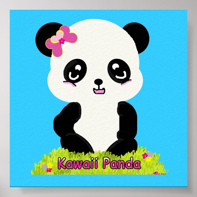 Affiches Imprimer Kawaii Panda (Devant)