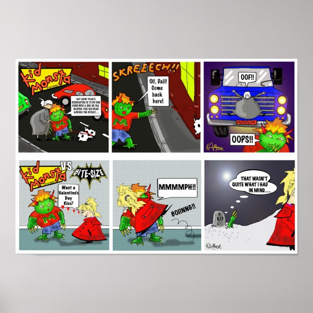 Affiches Imprimer "Kidmonsta Double" - par Kev Moore (Devant)