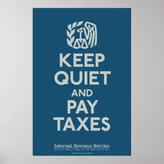 Affiches Imprimer la tranquillité et les taxes de paiement