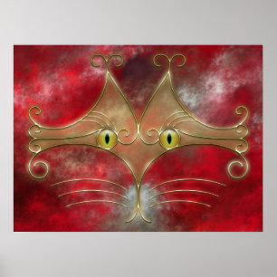 Affiches Imprimer les yeux de chat