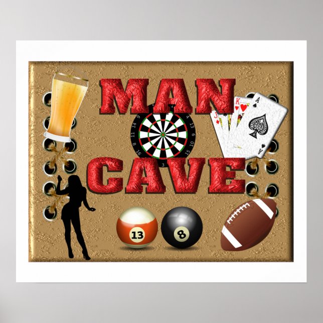 AFFICHES IMPRIMER MAN CAVE (Devant)