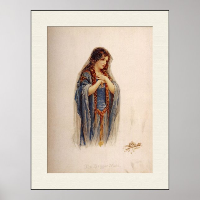 Affiches Imprimer Médiévale "La Servante Mendieuse" (Devant)