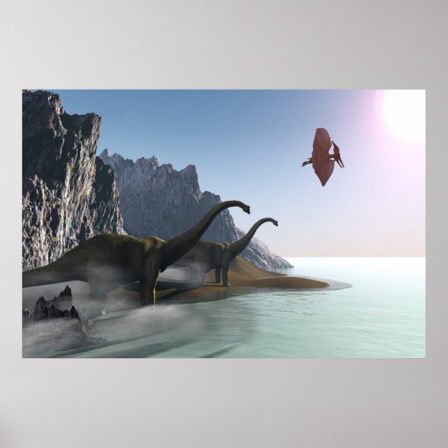 AFFICHES IMPRIMER MONDE PRÉHISTORIQUE (Devant)