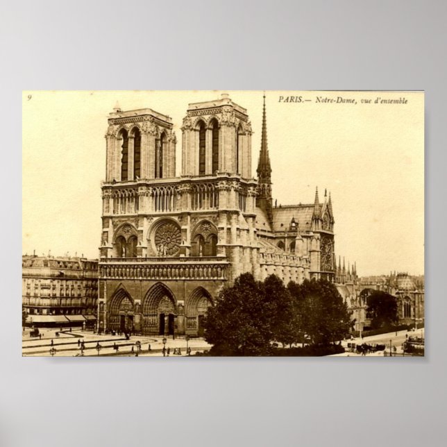 Affiches Imprimer - Paris, Notre Dame (Devant)