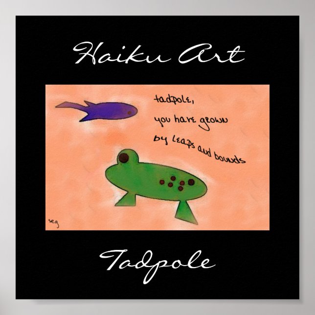 Affiches Imprimer Tadpole Haiku (Devant)