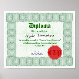 Affiches Imprimer un certificat de diplôme