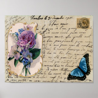 Affiches Imprimer une carte postale française vintage