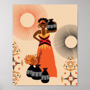 Affiches Imprimer Une Femme Tribale Africaine