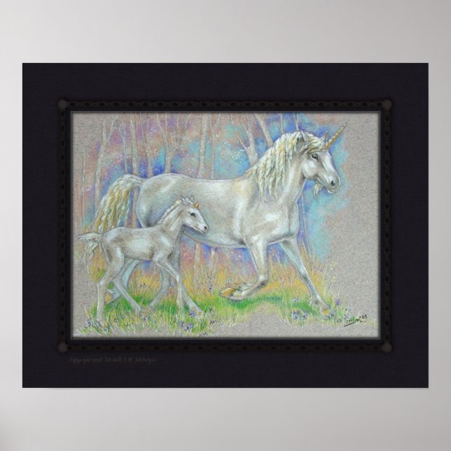 Affiches Imprimer - Unicorne et bébé (Devant)