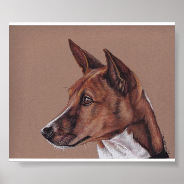 Affiches Imprimerie de Chien Basenji (Devant)