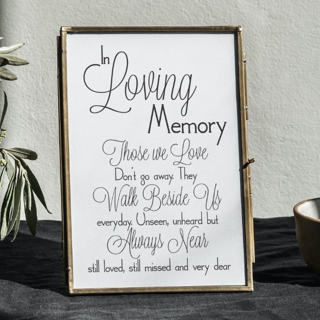 Affiches In Loving Memory Wedding Sign (Créateur téléchargé)