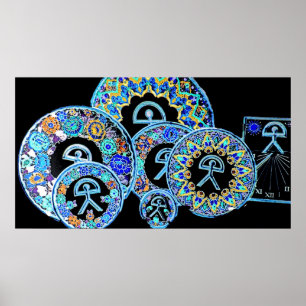 Affiches Indalo Man Cermaics, Almeria, Spain