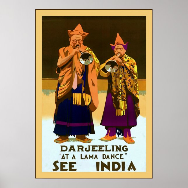 Affiches Inde ~ Darjeeling ~ Vintage voyage (Devant)