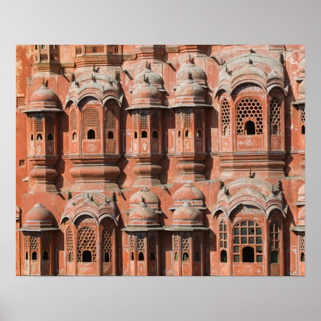 Affiches INDE, Rajasthan, Jaipur : Hawa Mahal (Palais de la (Devant)