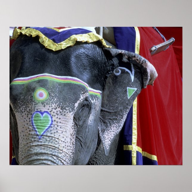 Affiches Inde, Rajasthan, Jaipur. Le fort d'Amber. (Devant)