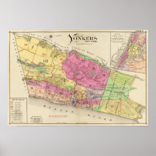Affiches Index carte Yonkers atlas