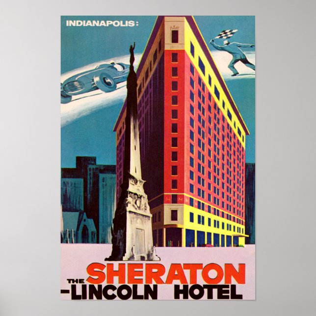 Affiches Indianapolis Indiana Lincoln Hotel (Devant)