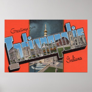 Affiches Indianapolis, Indiana (plaza de ville)