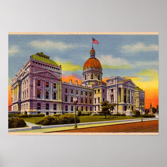 Affiches Indianapolis, Indiana State House vers 1930 (Devant)