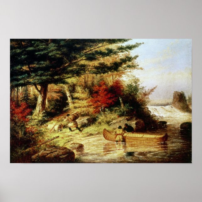Affiches Indians transport furs through Canadian (Devant)