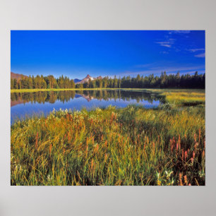Affiches Indice Peak se reflète dans le lac Mud sur