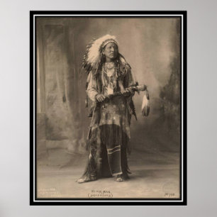 Affiches Indien vintage : Homme noir, Arapahoes -