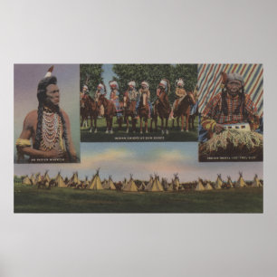 Affiches Indiens du Nord-Ouest - Vue d'un Indien du Nord-Ou