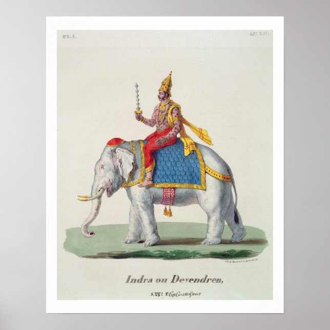 Affiches Indra ou Devendra, from 'L'Inde francaise...' (Devant)